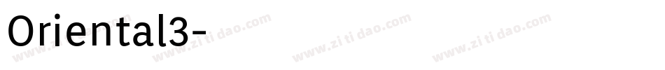 Oriental3字体转换