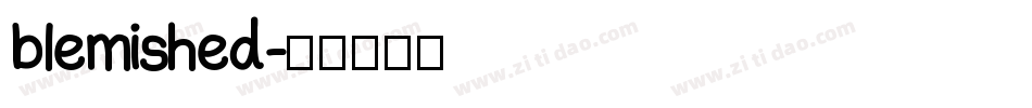blemished字体转换