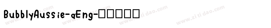 BubblyAussie-aEng字体转换