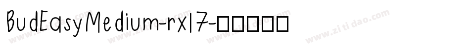 BudEasyMedium-rxl7字体转换