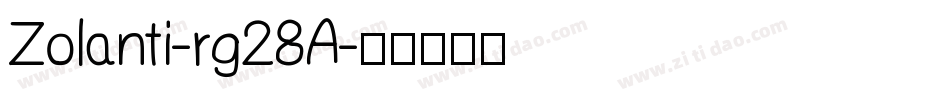 Zolanti-rg28A字体转换