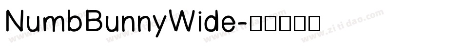 NumbBunnyWide字体转换