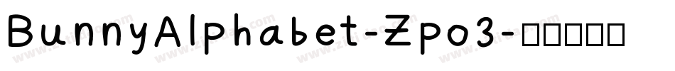 BunnyAlphabet-Zpo3字体转换