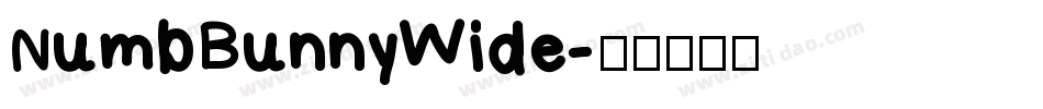 NumbBunnyWide字体转换
