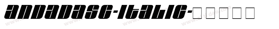 AndadaSC-Italic字体转换