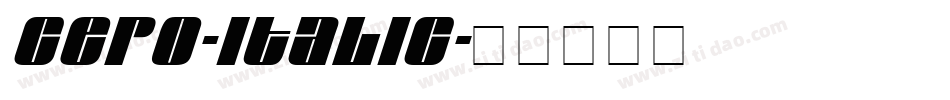 Cepo-Italic字体转换