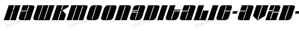 Hawkmoon3DItalic-Av2D字体转换
