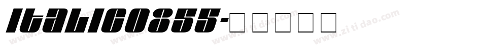 Italic0855字体转换