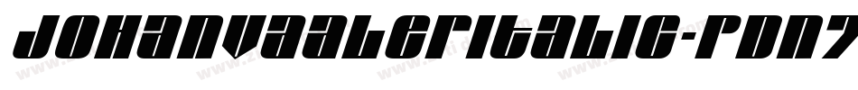 JohanvaalerItalic-Pdn7字体转换