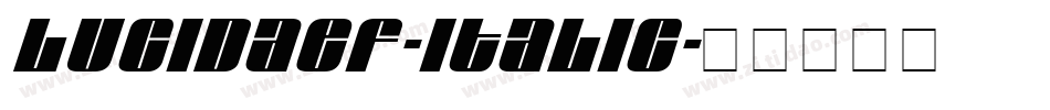 LucidaEF-Italic字体转换