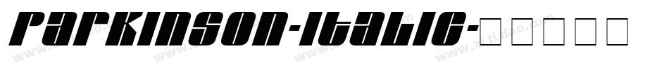 Parkinson-Italic字体转换