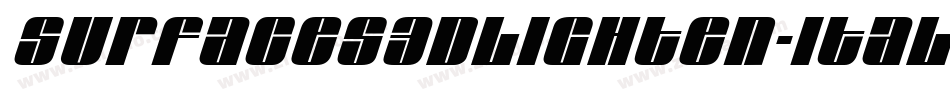Surfaces3DLighten-Italic字体转换