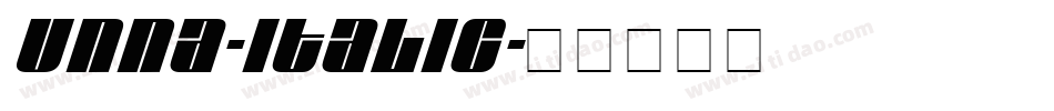 Unna-Italic字体转换