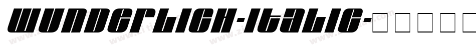 Wunderlich-Italic字体转换