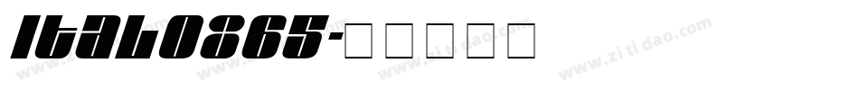 ital0865字体转换