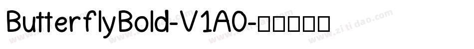 ButterflyBold-V1A0字体转换