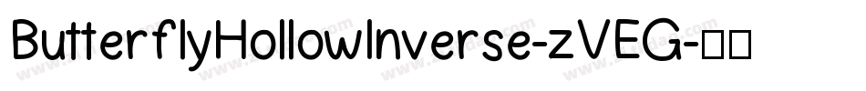ButterflyHollowInverse-zVEG字体转换