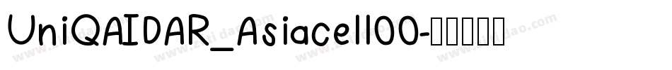 UniQAIDAR_Asiacell00字体转换