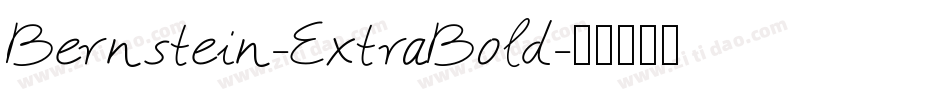 Bernstein-ExtraBold字体转换