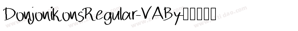 DonjonikonsRegular-VABy字体转换