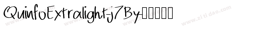 QuinfoExtralight-j7By字体转换