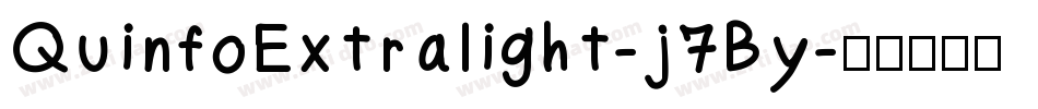QuinfoExtralight-j7By字体转换