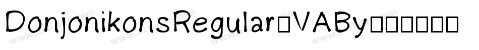 DonjonikonsRegular-VABy字体转换