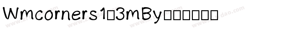 Wmcorners1-3mBy字体转换