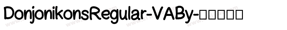 DonjonikonsRegular-VABy字体转换