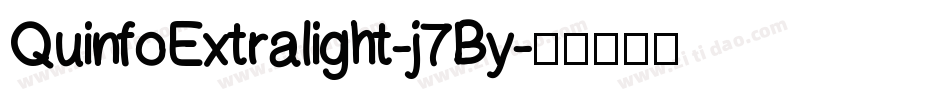 QuinfoExtralight-j7By字体转换