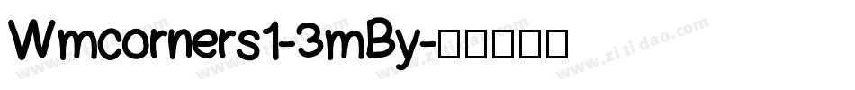 Wmcorners1-3mBy字体转换