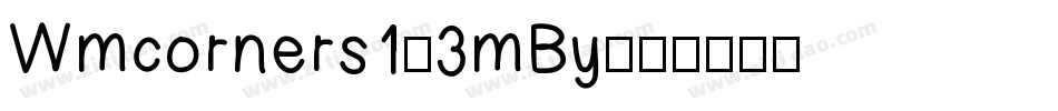 Wmcorners1-3mBy字体转换