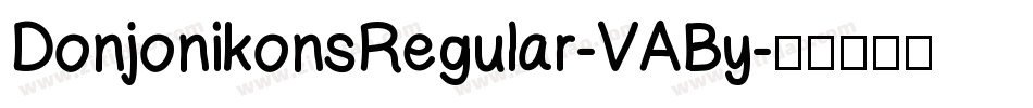 DonjonikonsRegular-VABy字体转换