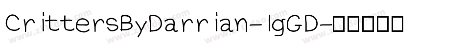 CrittersByDarrian-lgGD字体转换