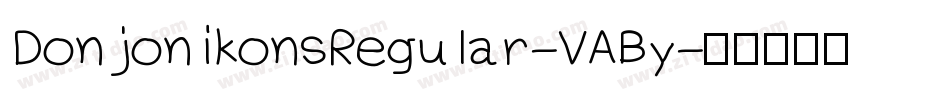 DonjonikonsRegular-VABy字体转换