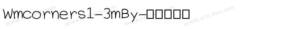 Wmcorners1-3mBy字体转换