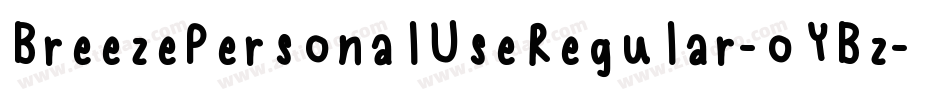 BreezePersonalUseRegular-oYBz字体转换