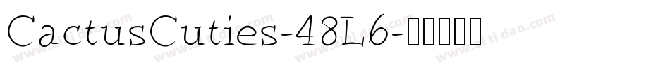 CactusCuties-48L6字体转换