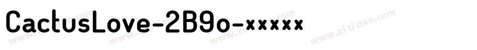 CactusLove-2B9o字体转换