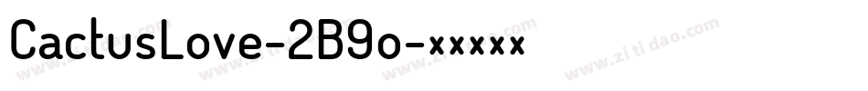 CactusLove-2B9o字体转换