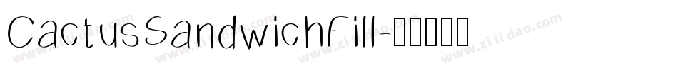 CactusSandwichFill字体转换