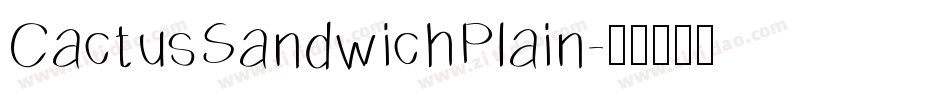 CactusSandwichPlain字体转换