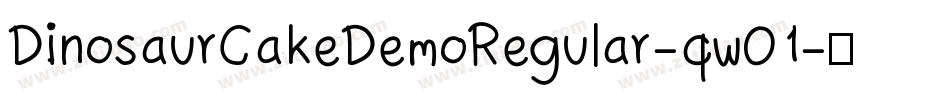 DinosaurCakeDemoRegular-qw01字体转换