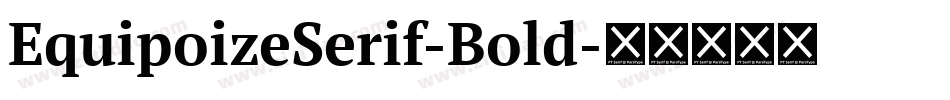 EquipoizeSerif-Bold字体转换