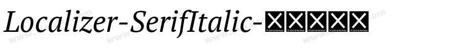 Localizer-SerifItalic字体转换