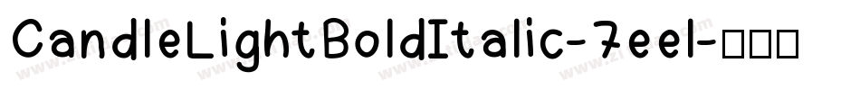 CandleLightBoldItalic-7eel字体转换