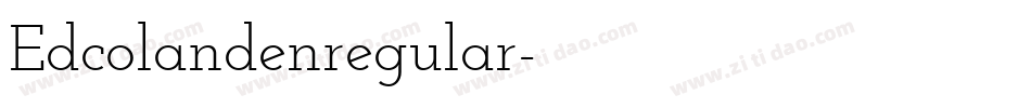 Edcolandenregular字体转换