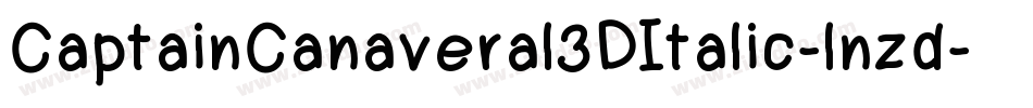 CaptainCanaveral3DItalic-lnzd字体转换