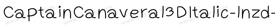 CaptainCanaveral3DItalic-lnzd字体转换