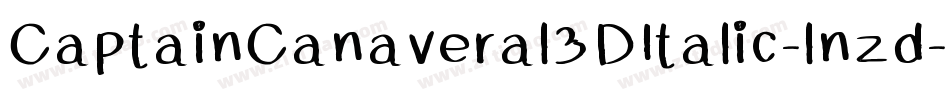 CaptainCanaveral3DItalic-lnzd字体转换